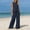 Suit-585Navy, variant on Gamivast 2 Piece Outfits for Women Summer Linen Texture Asymmetric Tank Top & Wide Leg Pants Sets Casual Beach Vacation Wear Lounge Set Flowy