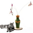 thumbnail image 1 of Pouseayar Vintage Vase-Shaped Cat Scratching Post with 3 Feather Toys, 1 of 7