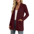 thumbnail image 4 of BUIGTTKLOP Women's Lightweight Open Front Cardigan Casual Long Sleeve Loose Cardigans with Pockets, 4 of 8