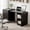 Black, variant on Pull-Out Desk with Charging Station & Storage Shelves, Space-Saving Folding Desk for Small Apartments, Versatile Home Office Deskļ¼Black