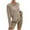 Brown, variant on Summer Fsshion Two Piece of Outfits for Womens Plus Size Casual Solid Color Suit Long Sleeved Top And Shorts Two-Piece Set