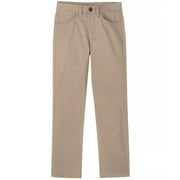 Nautica Boys Flat Front Stretch Twill Chino Khaki Pant 8 Khaki 5-pocket
