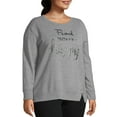thumbnail image 3 of Just My Size Women's Plus Size French Terry Side-Zip Graphic Sweatshirt, 3 of 5