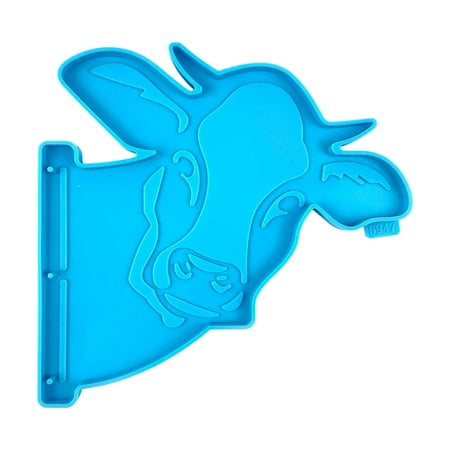 

koaiezne Diy Farm Cow Head Decorative Rubber Tools Peep Cow Head Pendant Decorative Silicone Tools Large Silicone Craft Mat Small Silicone Tray Mat