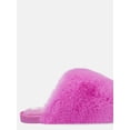 thumbnail image 4 of Wonder Nation Toddler, Little & Big Girls Faux Fur Puff Slippers, 4 of 6
