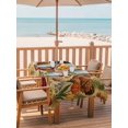 thumbnail image 2 of Outdoor Tablecloth with Umbrella Hole for Patio/Picnic/Party/Camping, Tan Rooster Floral Waterproof Table Cloth Rectangle Table Cover Washable, Farmhouse Spring Flowers Butterflies (54"x 80"), 2 of 8