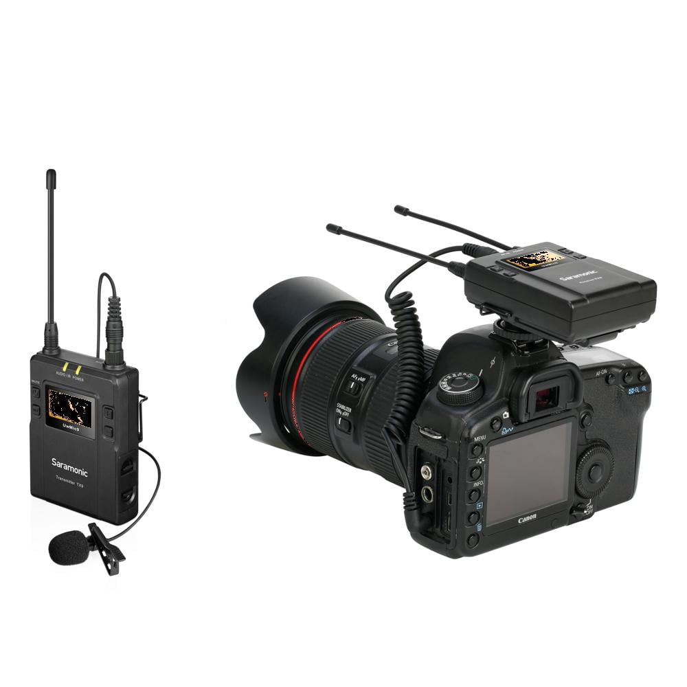 Saramonic UwMic9 RX9+TX9 Wireless UHF Lavalier Microphone System with Dual-Channel Camera-Mountable Receiver