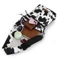 thumbnail image 3 of Montana West Multi Zip Pocket Large Crossbody Bag With Guitar Strap, C-Cow Black, 3 of 7