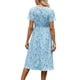thumbnail image 2 of Txlixc Vestido de Verano para Mujer, Estampado Floral Cuello en V Manga Corta Falda Casual de Cintura Delgada para Damas, 9 Colores Txlixc  Estilo de ocio, 2 of 7