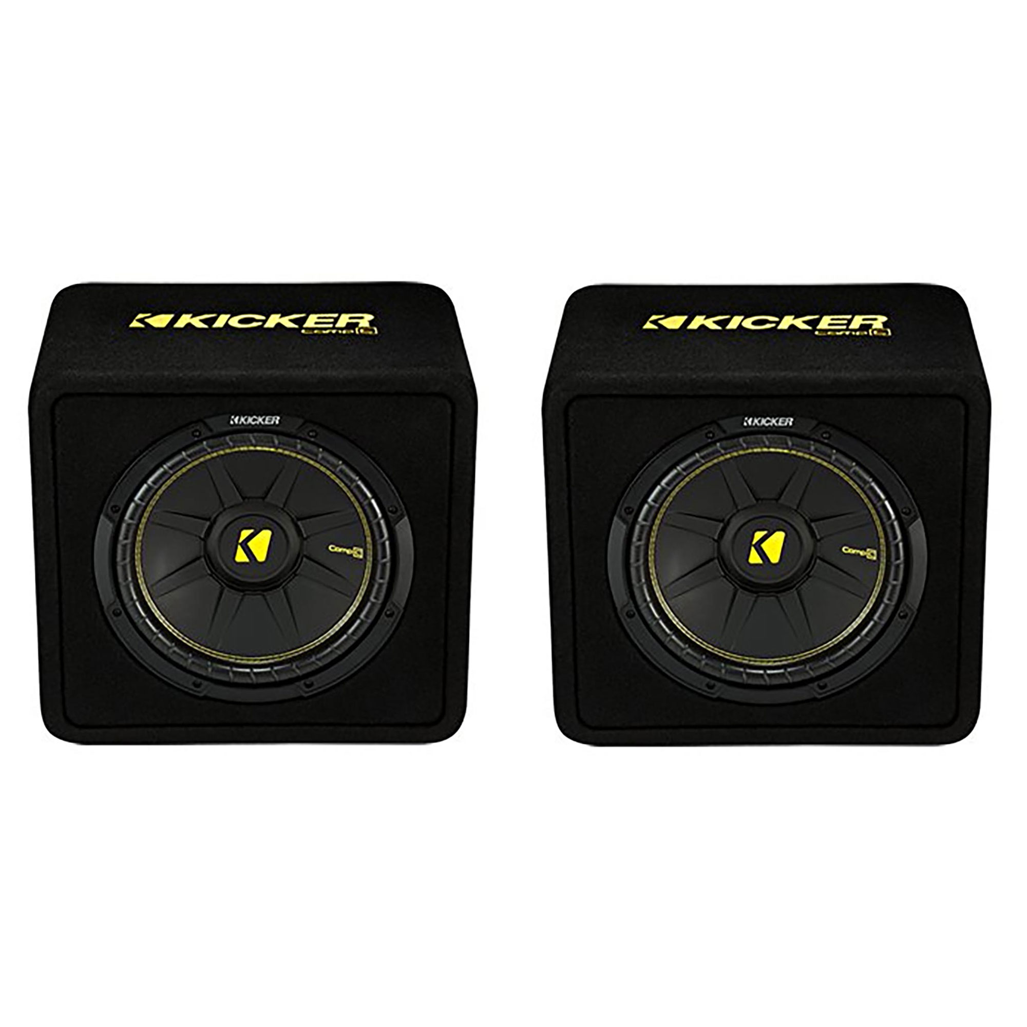 Kicker 12Inch 600W 2 Ohm Vented Loaded Subwoofer Enclosure, 44VCWC122