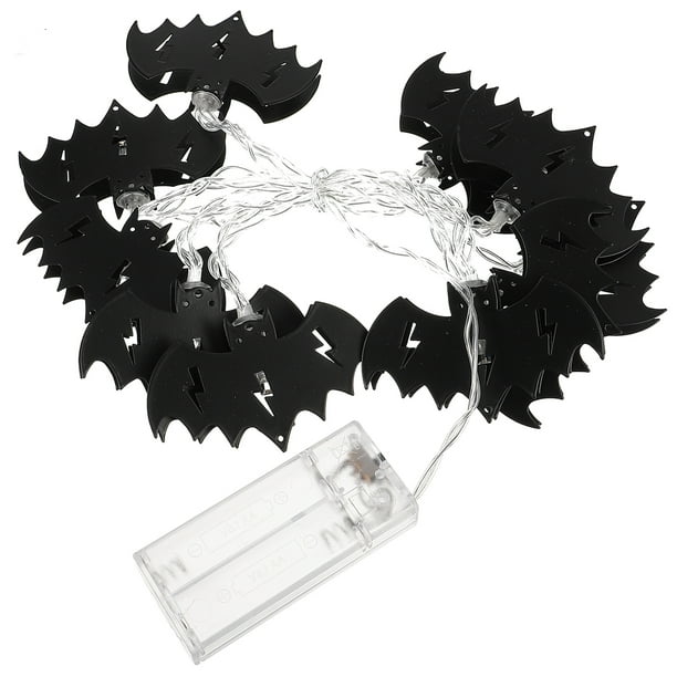 Lámpara decorativa de cadena de murciélago de cadena de luz de Halloween de 2 metros 10 LED sin batería