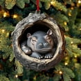thumbnail image 5 of PLPPYFS Animal Christmas Ornament, 2D Flat Acrylic Forest Animal Decorations, Animal Ornaments for Xmas Tree, Hanging Woodland Pendant for Xmas Tree Decorations, Hanging Ornament Home Party Decor, 5 of 8