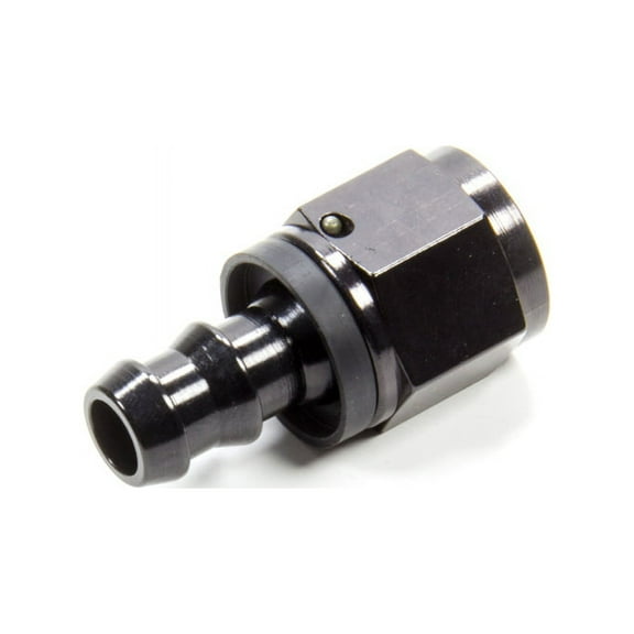 Hose Fitting Push Lock #10 Str to #8 Hose Black