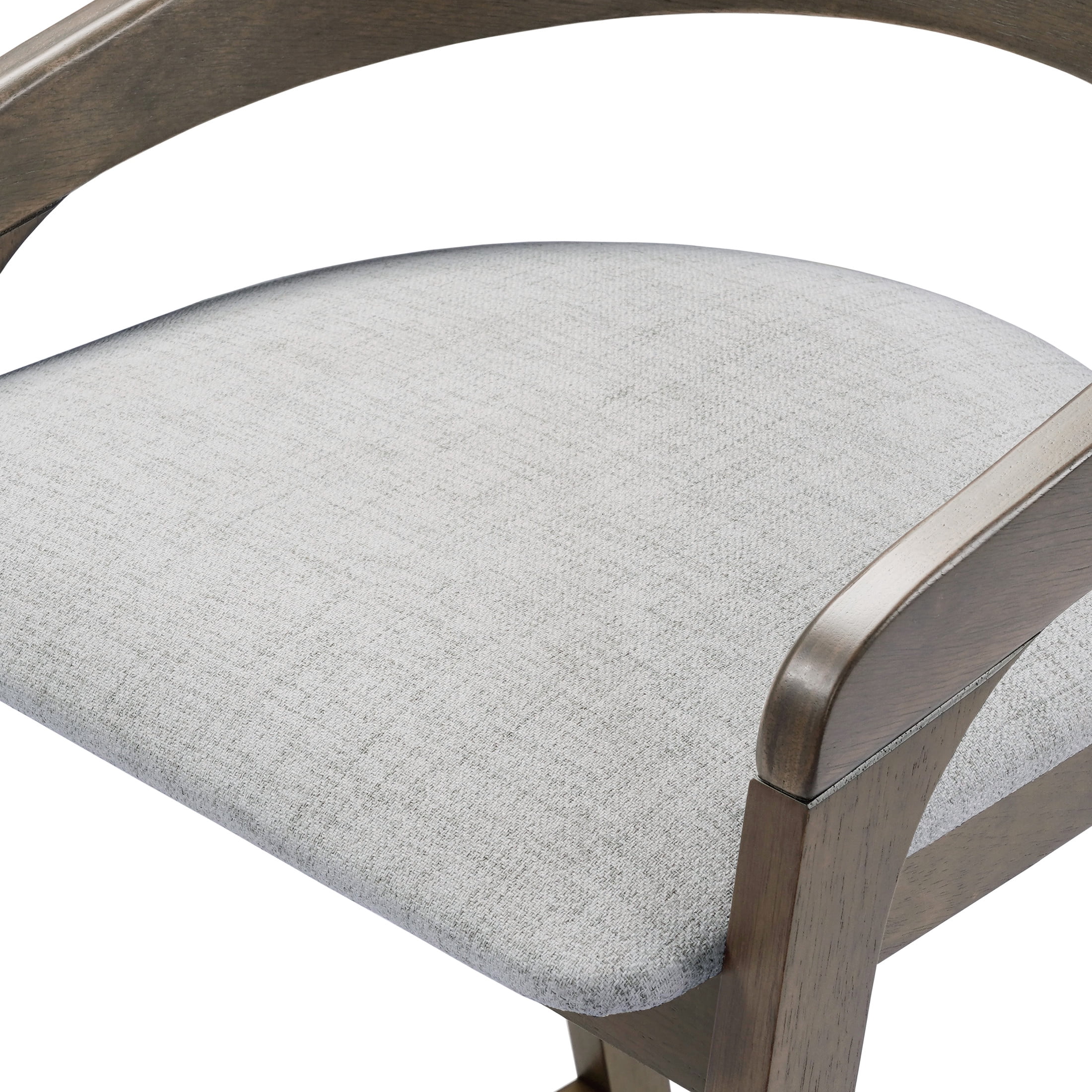 Modern Fabric Upholstery Counter Stools with Ergonomic Backrest and Solid Wood Frame, Beige, Set of 2