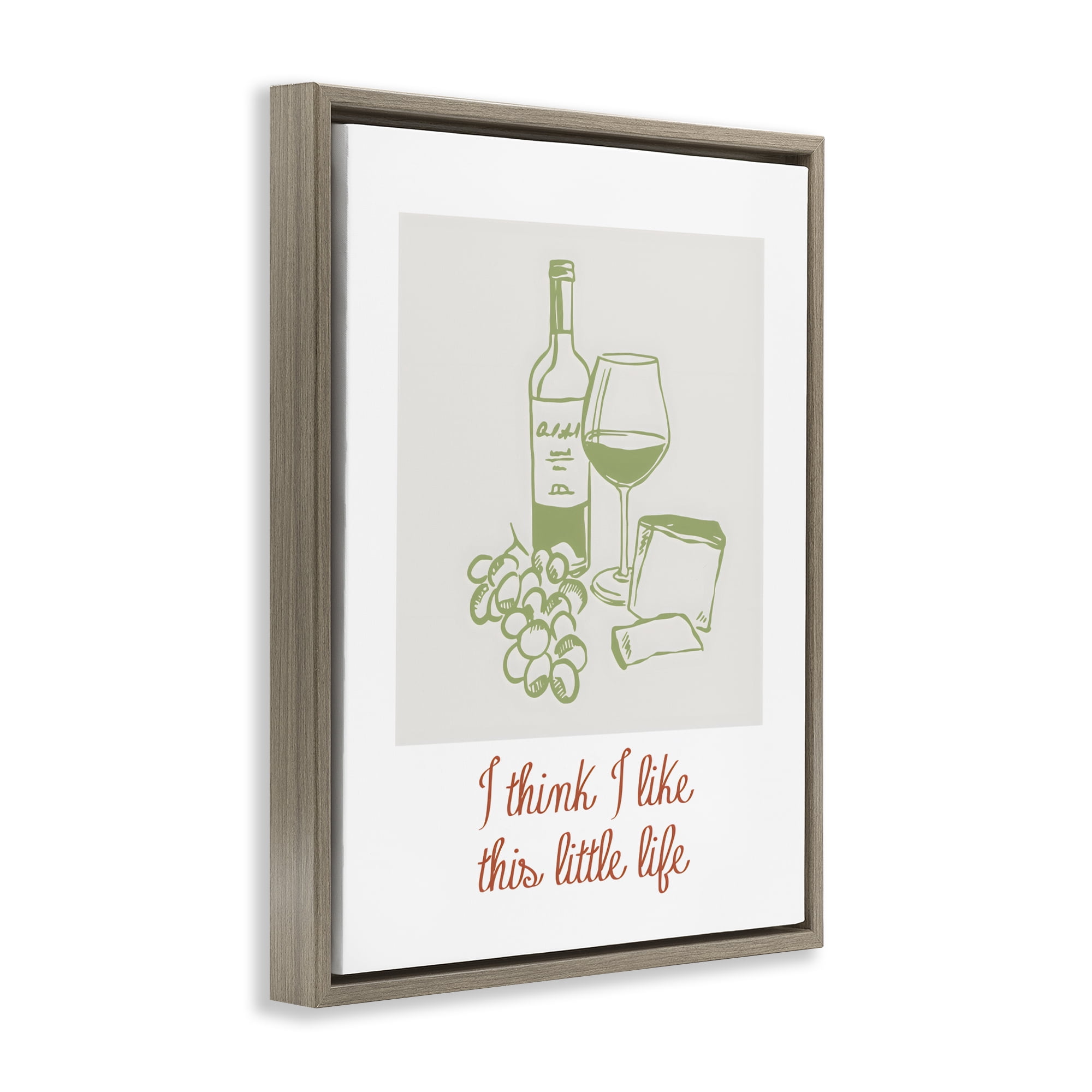 Stupell Industries I Think I Like This Little Life Brown Framed Floater Canvas Wall Art, design by The Prints Vibe