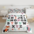 thumbnail image 2 of Homewish Abc Aplhabet Bedding Comforter Set,Teens Edoicational Twin Comforter Sets,Wild Fox Owl Bedding Set For Girl Boys,Luxury Bedroom Decor Reversible,2 Pieces, 2 of 8