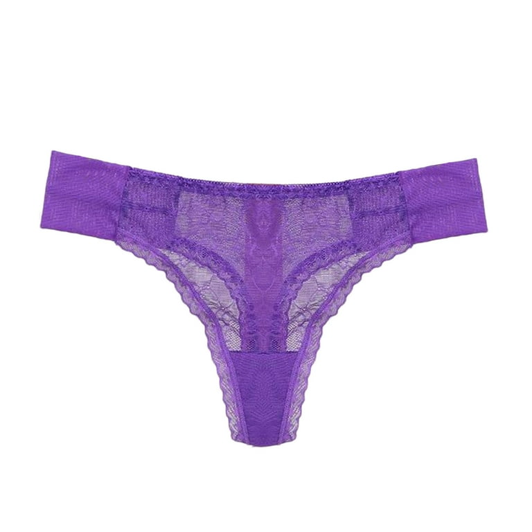 Ladies cotton underwear Purple boy brief style women's panties white trim S