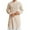 Khaki, variant on Brglopf Mens Kaftan Thobe Button Down Long Sleeve Robe Casual Henley Shirts Cotton Linen Muslim Gown Tops Black XL