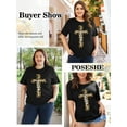 thumbnail image 3 of XCHQRTI Womens Plus Size Graphic Tees Faith T-Shirts Christian Tshirt Casual Short Sleeve Tops, 3 of 9