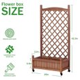 thumbnail image 3 of Raised Garden Bed with Trellies 2 Pack, Outdoor Wooden Planter Box & Plant Stand with Climbing Racks, 3 of 6