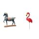 thumbnail image 1 of Elegante Escultura De Pájaro Equino Para Escritorio Y Jardín, Adorno Inspirado En Un Caballo De Pie Y Un Flamenco Para Decoración Del Hogar Y Exteriores., 1 of 8