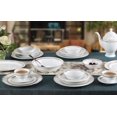 thumbnail image 3 of Lorren Home Trends Caramel-57 57 Piece La Luna New Bone China Gold Dinnerware Set, Service for 8, 3 of 7