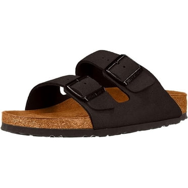 BIRKENSTOCK 0951321: ARIZONA SFB SUEDE LEATHER SANDALS, BLACK, 45 EU
