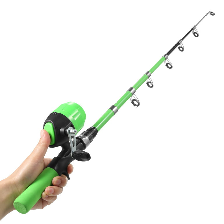 LEO Portable Telescopic Fishing Rod and Reel Combo for Fishing Starter Kit  Spincast Fishing Reel Fishing Pole Fishing Lures Jig Hooks Barrel Swivels  Tackles 