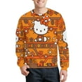 Hello Kitty Thanksgiving halloween Crewneck Sweater for Adults
