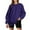 Purple, variant on AKOEE Cotton Oversized Sweatshirt Pullover for Women Long Sleeve Crewneck Jumpers with Lining Casual Sportswear (XL, Purple)