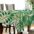 thumbnail image 3 of Tropical Palm Leaves Rectangle Tablecloth, Dust Proof Anti Wrinkle Wipeable Table Cloth Tabletop for of Dinner Kitchen Wedding Holiday Party 60"x108" Home Decor, 3 of 7