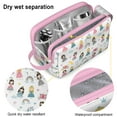 thumbnail image 4 of Toiletries Bag,Princess Carriage Castle Pattern Mens Womens Toiletry Bag Bathroom Bag,Waterproof Toiletry Travel Bag Dopp Kit Shaving Bag 11x6.3x5.1 Inch, 4 of 5