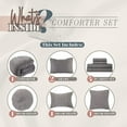 thumbnail image 5 of Mocassi 10pc Pleated Bed-in-a-Bag, Ruched Ruffle Comforter Set Featuring Decorative Pillows and Fitted Sheet Full/Queen, Gray, 5 of 5
