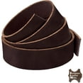 thumbnail image 6 of ELW Genuine Leather Vegetable Tanned 8-10 oz 3.2-4mm Dark Brown Straps, Belts, Strips 1-1/4"x94" 3.1x238cm - Full Grain Veg Tan Leather Cowhide Heavy DIY Craft - Holsters, Belt Blanks, Furniture, 6 of 8