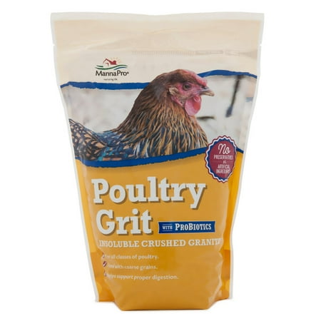 Certified Organic Chicken Feed - Manna Pro Poultry Grit with Probiotics Chicken Feed, 5 lbs.