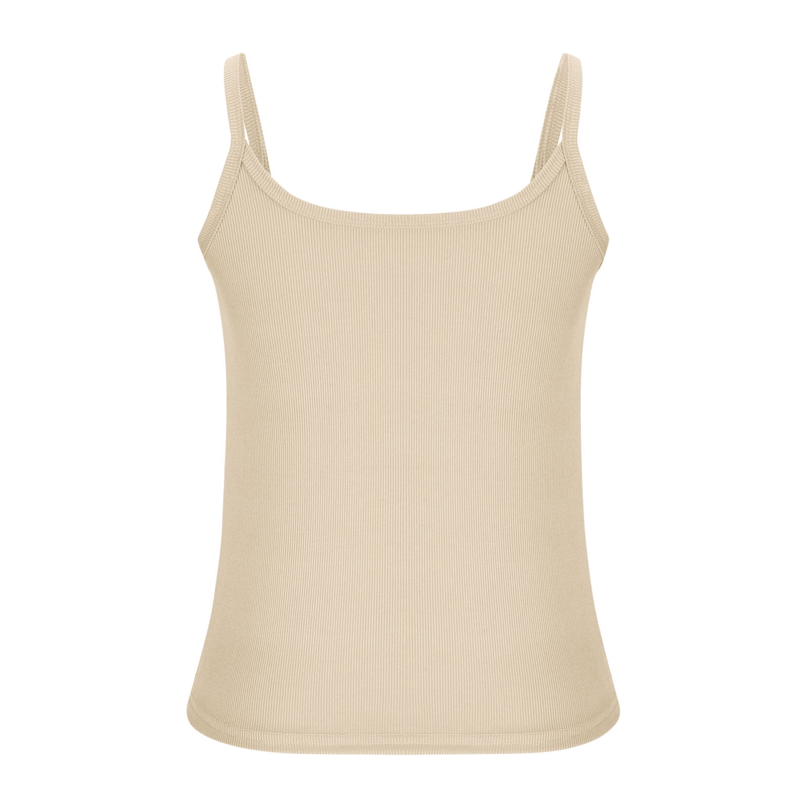 JGGSPWM Women Ribbed Knit Spaghetti Strap Sleeveless Crew Neck