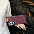 thumbnail image 3 of Dteck for Samsung Galaxy Z Fold 5 5G Case, Magnetic Compatible with MagSafe Accessory Shockproof PU Leather + Soft TPU Shell Ultra Thin Slim Anti-Scratch Protective Case, Winered, 3 of 3