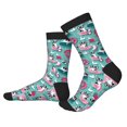 thumbnail image 2 of Disketp Swimming Bulldog Unisex Mid-Calf Socks Lightweight Breathable Ventilation Ankle Socks, 2 of 7