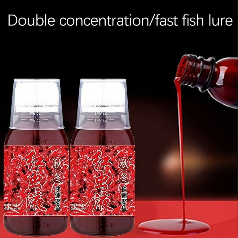 Ovzne Red Worm Liquid Bait Liquid Fish Attractant Scent Gel Made with Real  Bait Particles - Red Worm Liquid- Apply to Lures, Jigs, Plastics, Plugs