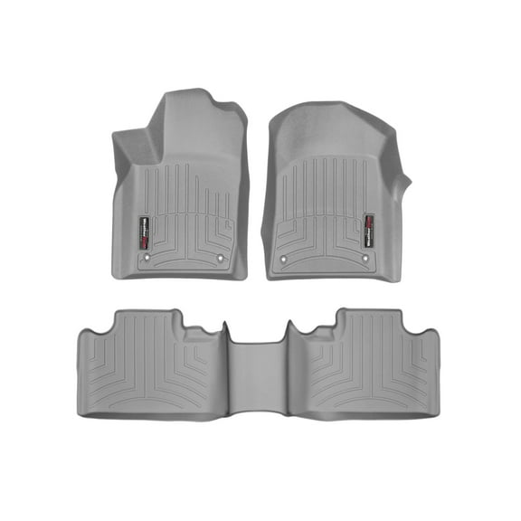 WeatherTech Custom Fit FloorLiners compatible with 2015-2015 Dodge Durango - 1st & 2nd Row, Grey
