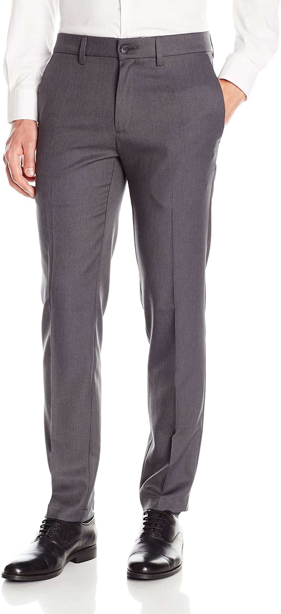 Haggar Mens Cool 18 Pro Slim Fit Flat 