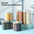 thumbnail image 2 of Grain Storage Box Food Grade Transparent Good Sealing Effect Large Capacity Detachable Save Space Heat-Resistant Cereal Storage Container Airtight Food Organizer Box for Kitchen, 2 of 8