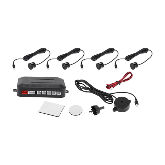 Unique Bargains Reverse Backup Radar System Reverse Parking Sensors 4 Pcs Parking Sensors