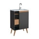 thumbnail image 1 of Mueble de Baño tipo Gabinete con pies Madik Color Negro con Lavabo 102458, 1 of 6