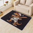 thumbnail image 2 of Dinosaur Rugs for Boys Bedroom - 4x5 Rug - Dinosaur Rug - Baseball Dino Area Rug - Sports T-Rex Rugs - Boys Cartoon Animal Carpet, 2 of 7
