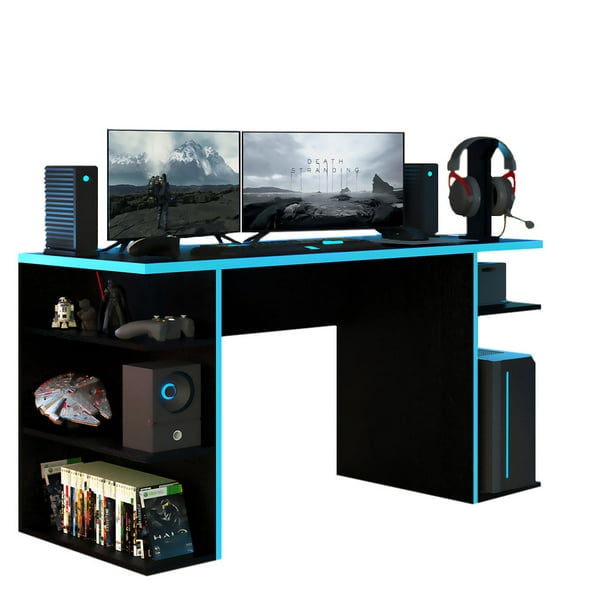 Escritorio Gamer Madesa, para PC y consola, Azul