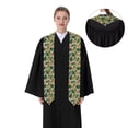 thumbnail image 4 of Haiem Pineapples Palm Leaves Pattern Graduation Stole 2024 | Premium Satin Sash for Graduation Ceremony, 4 of 7