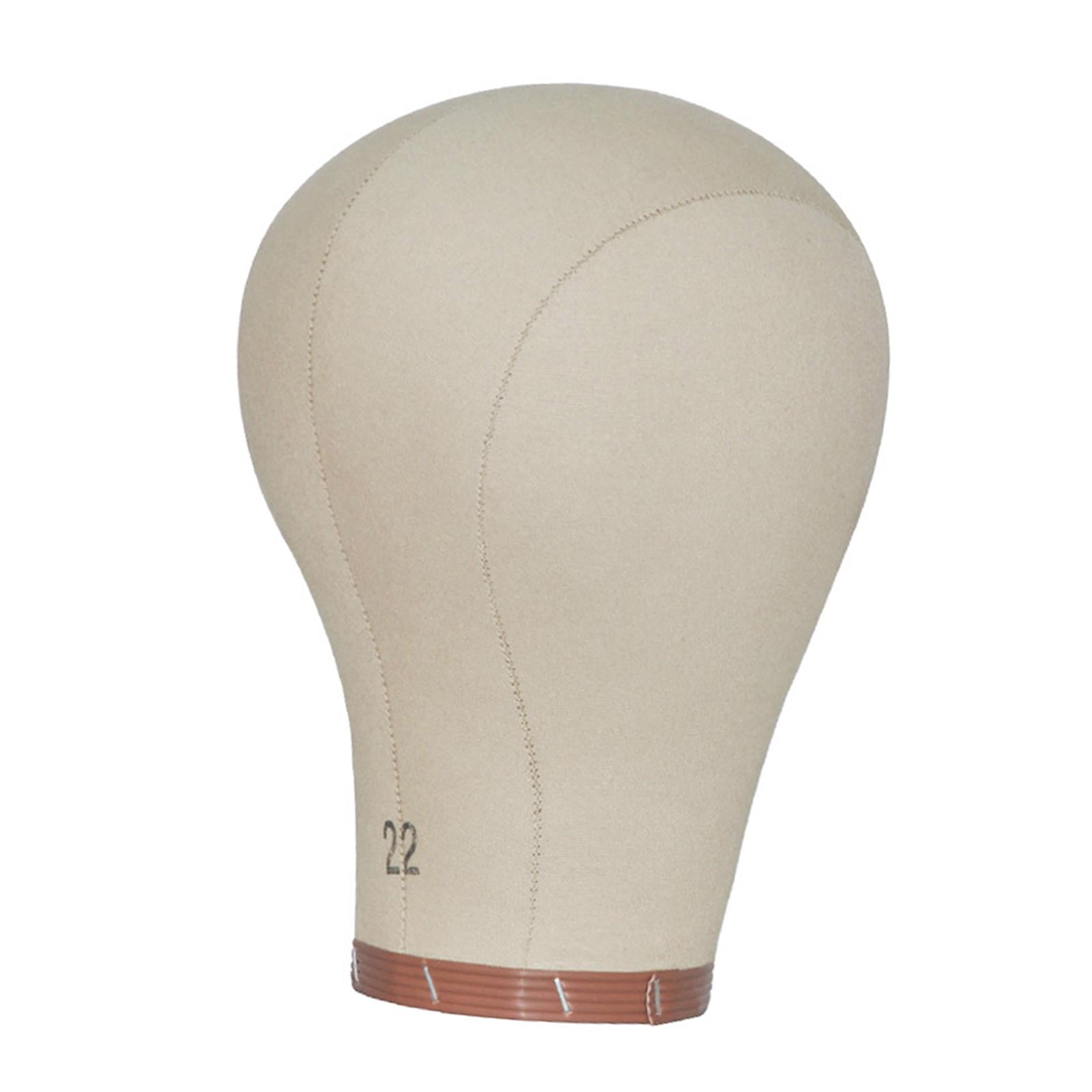 Dualoai Canvas Mannequin Head Compact with Mounting Holes for Making s, Scarf, Beauty 22inch