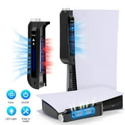 External USB Cooling Fan Fit for PS5, EEEkit Centrifugal Cooling System Fit for Sony Playstation 5 Disc & Digital Edition with 3-speed Adjustable Fan Speed, Temperature Control Cooler for PS5, Black