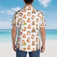 thumbnail image 4 of Pofeuu Kawaii Shiba Dog Print Hawaiian Shirt for Men Sleeves Casual Button Down Summer Beach Dress Shirts T-Shirts,Medium, 4 of 7